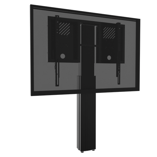 Conen RLI8050WBK Height Adjustable Monitor And Tv Wall Mount, Lite Series With 50 Cm Of Vertical Travel Column Black, Anti-collision, Low Model