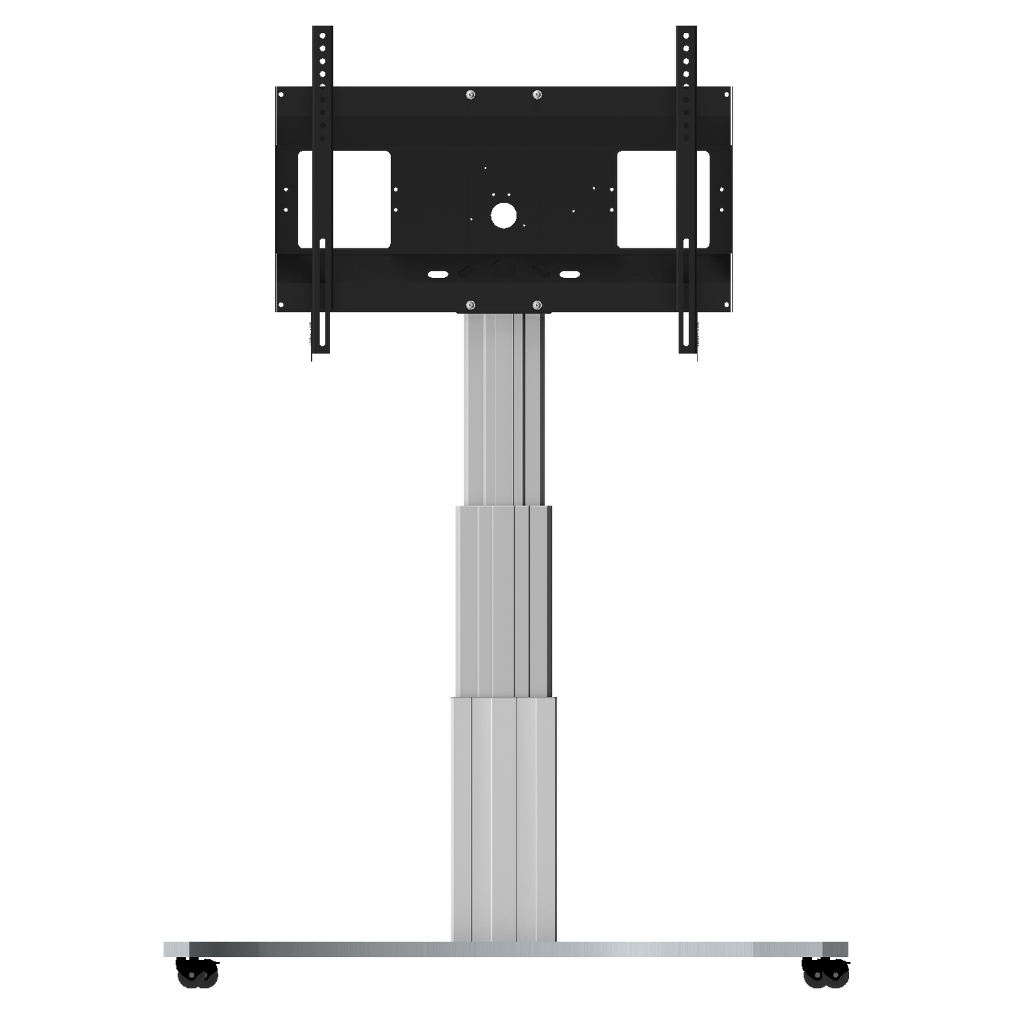 Conen SCETAC3535B Motorized Mobile Flat Screen Tv Cart, 70 Cm Of Vertical Travel Column Black Anodized, C-style Base