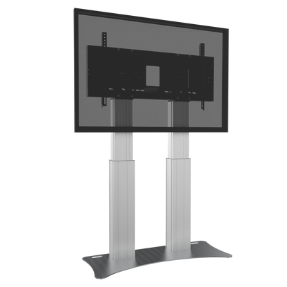 Conen SCETADP Motorized Heavy Duty Xl Display And Monitor Stand With 50 Cm Of Vertical Travel Two Columns Silver Anodized, Floor Plate