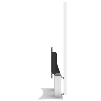 Conen SCETADP3535 Motorized heavy duty XL display and monitor stand with 70 cm of vertical travel two columns silver anodized, floor plate