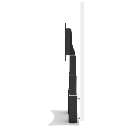 Conen SCETADP3535B Motorized Heavy Duty Xl Display And Monitor Stand With 70 Cm Of Vertical Travel Two Columns Black Anodized, Floor Plate