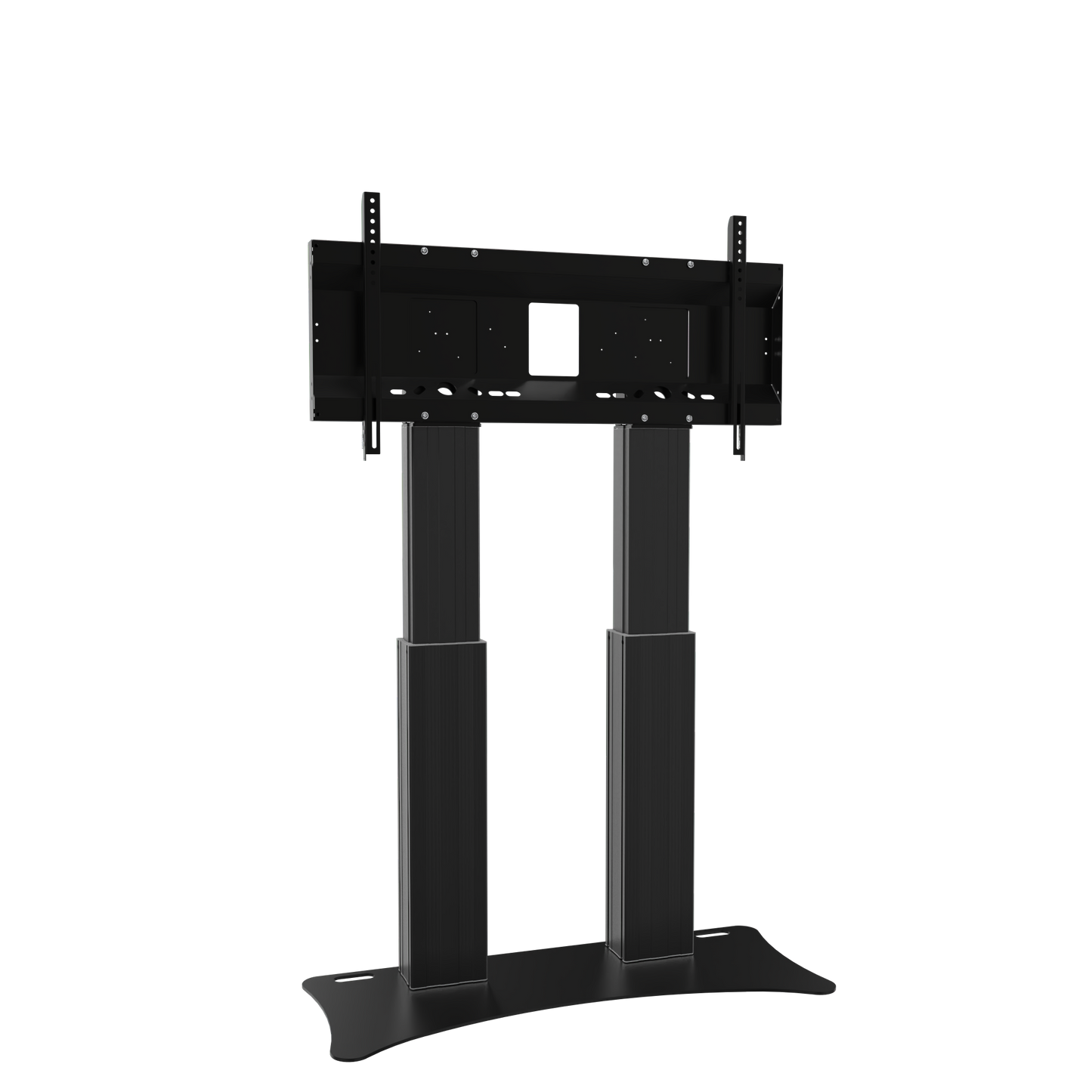 Conen SCETADPB Motorized Heavy Duty Xl Display And Monitor Stand With 50 Cm Of Vertical Travel Two Columns Black Anodized, Floor Plate