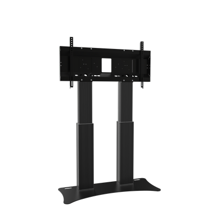 Conen SCETADPB Motorized Heavy Duty Xl Display And Monitor Stand With 50 Cm Of Vertical Travel Two Columns Black Anodized, Floor Plate