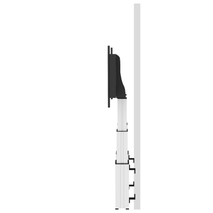 Conen SCETADW3535 Motorized Heavy Duty Xl Monitor Wall Mount With 70 Cm Of Vertical Travel Two Columns Silver Anodized