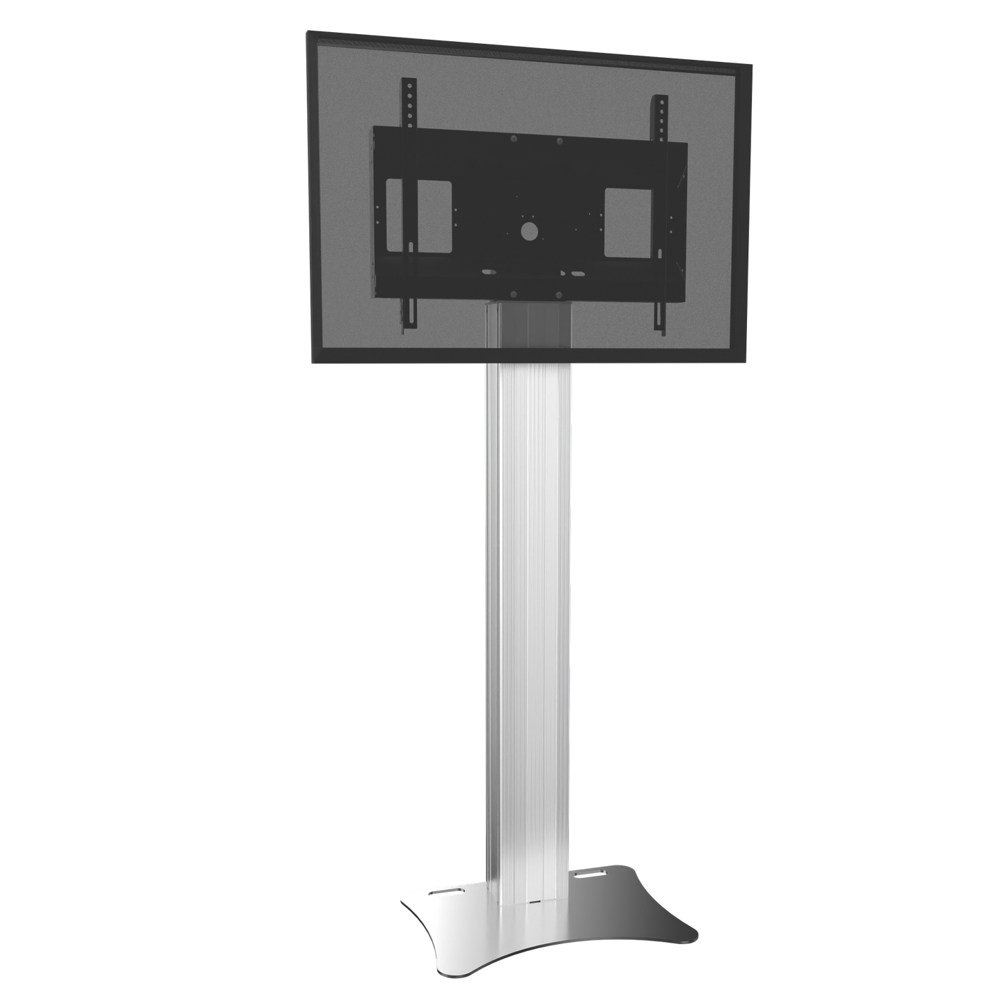 Conen SCETANHVP17 Monitor Stand And Monitor Wall Mount, Center Of Display 192 Cm Column Silver Anodized, Fixed Height, Floor Plate