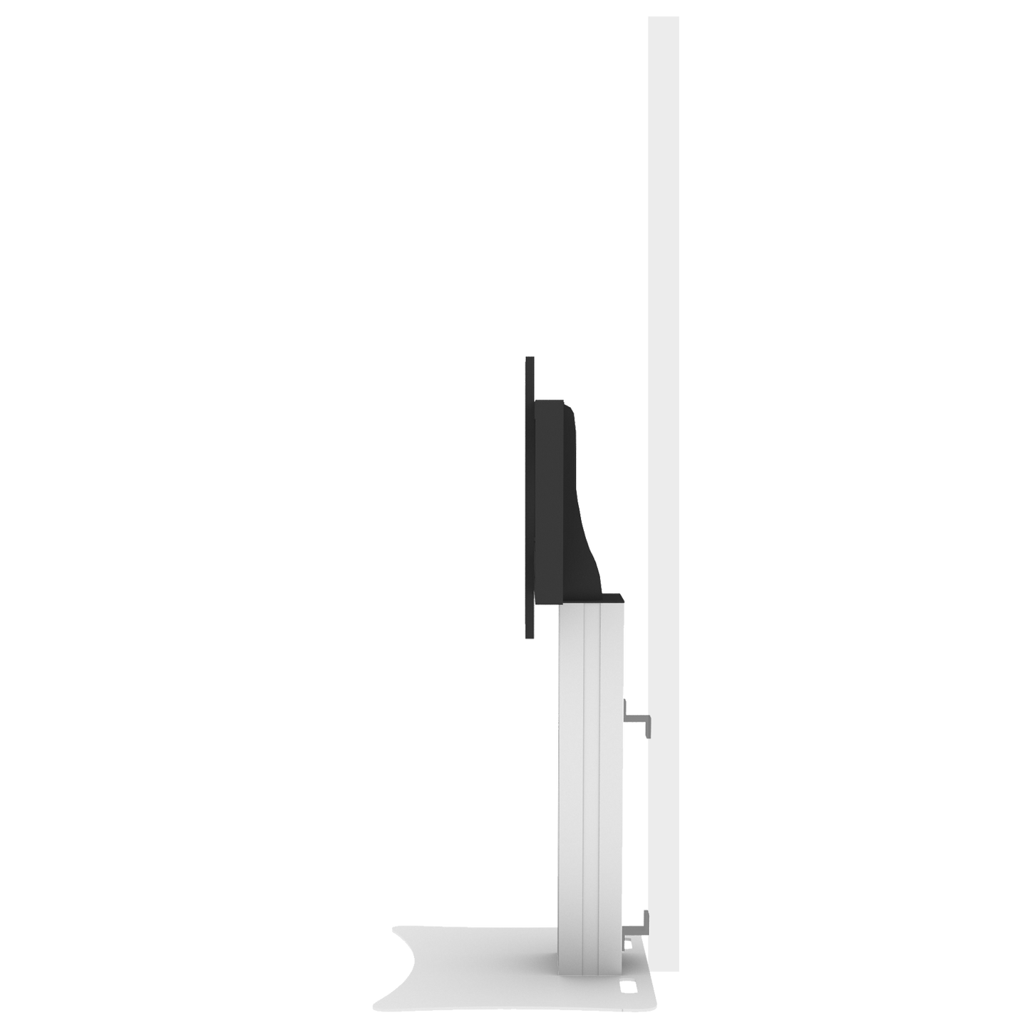 Conen SCETANHVP Monitor Stand And Monitor Wall Mount, Center Of Display 115 Cm Column Silver Anodized, Fixed Height, Floor Plate