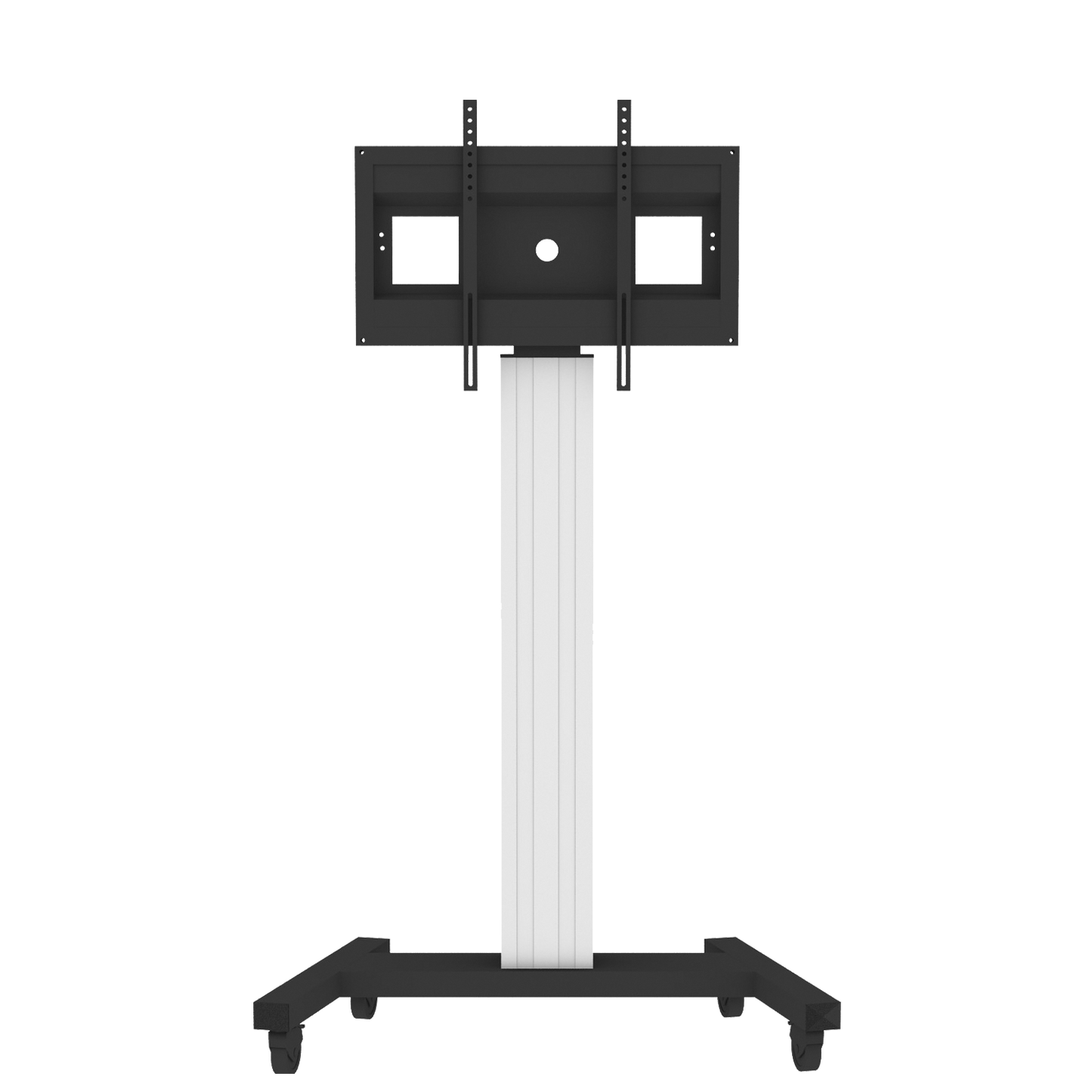 Conen SCETANHVV14 TV Cart, Monitor Cart With Display Mount, Center Of Display 178 Cm Column Silver Anodized, Fixed Height, V-stand