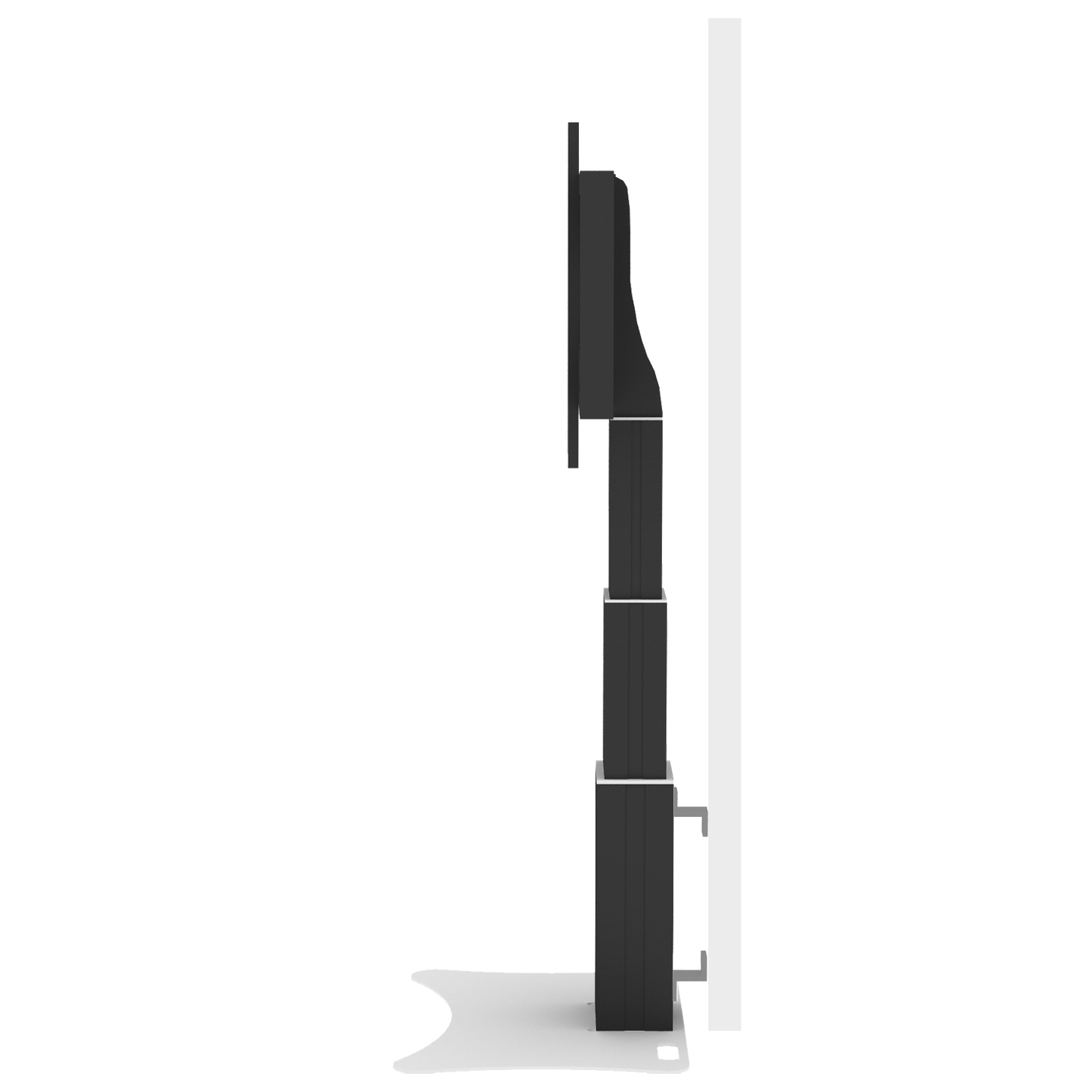 Conen SCETAP3535B Motorized Display Stand With 70 Cm Of Vertical Travel Column Black Anodized, Floor Plate