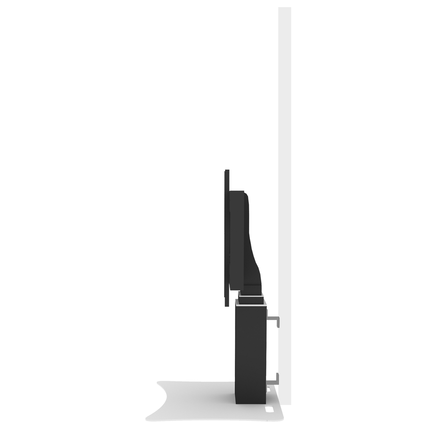 Conen SCETAP3535B Motorized Display Stand With 70 Cm Of Vertical Travel Column Black Anodized, Floor Plate