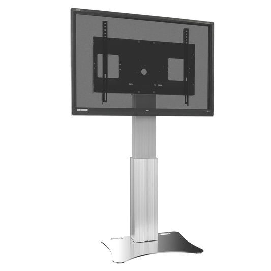 Conen SCETAPL Motorized Display Stand With 50 Cm Of Vertical Travel Column Silver Anodized, Center Of Display 98,8 - 148,8 Cm, Floor Plate