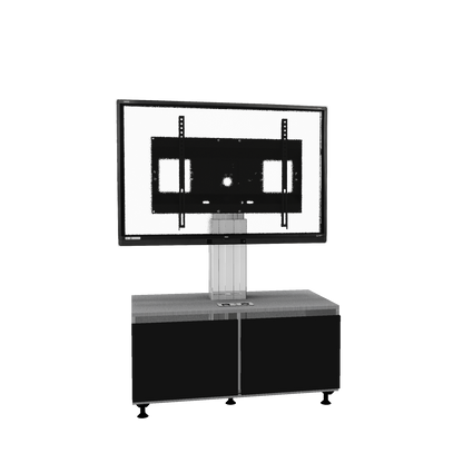 Conen SCETASBNA Mobile TV Cabinet With Electrically Height Adjustment "Vsm Electric" With Connector Panel, Column Silver Anodized, 50 Cm Of Vertical Travel, Base Cabinet