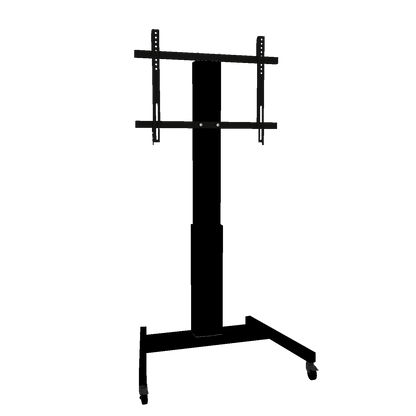 Conen SCETAVLIB Mobile Motorized Height Adjustable Monitor And Tv Cart, Lite Series With 50 Cm Of Vertical Travel Column Black Anodized
