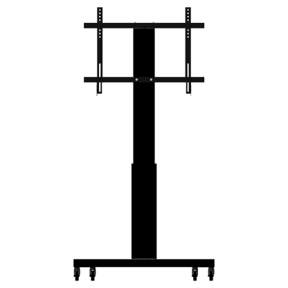 Conen SCETAVLIB Mobile Motorized Height Adjustable Monitor And Tv Cart, Lite Series With 50 Cm Of Vertical Travel Column Black Anodized
