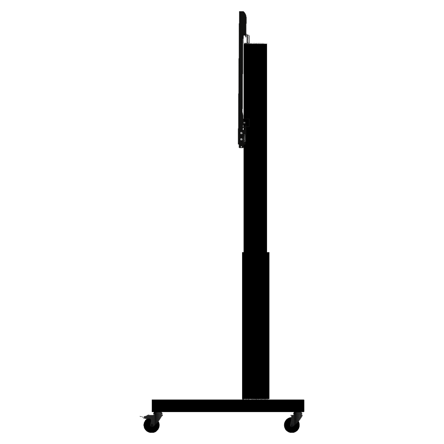 Conen SCETAVLIB Mobile Motorized Height Adjustable Monitor And Tv Cart, Lite Series With 50 Cm Of Vertical Travel Column Black Anodized