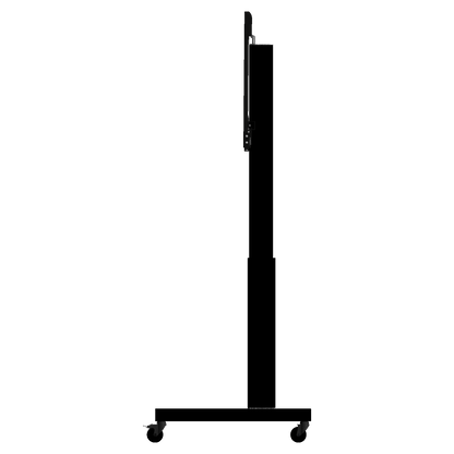 Conen SCETAVLIB Mobile Motorized Height Adjustable Monitor And Tv Cart, Lite Series With 50 Cm Of Vertical Travel Column Black Anodized