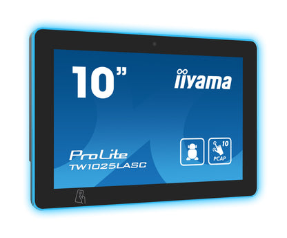 iiyama TW1025LASC-B1PNR Signage Display Kiosk design 25.6 cm (10.1") LED Wi-Fi 450 cd/m² HD Black Touchscreen Built-in processor Android 24/7