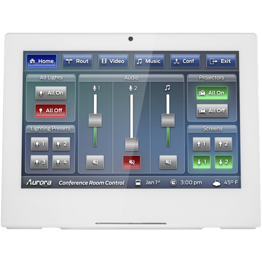 Aurora RXT-10D-W 10in desktop ReAX IP Touch Panel Control System White