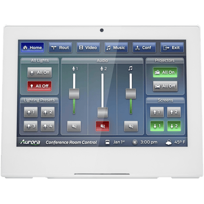 Aurora RXT-10D-W 10in desktop ReAX IP Touch Panel Control System White