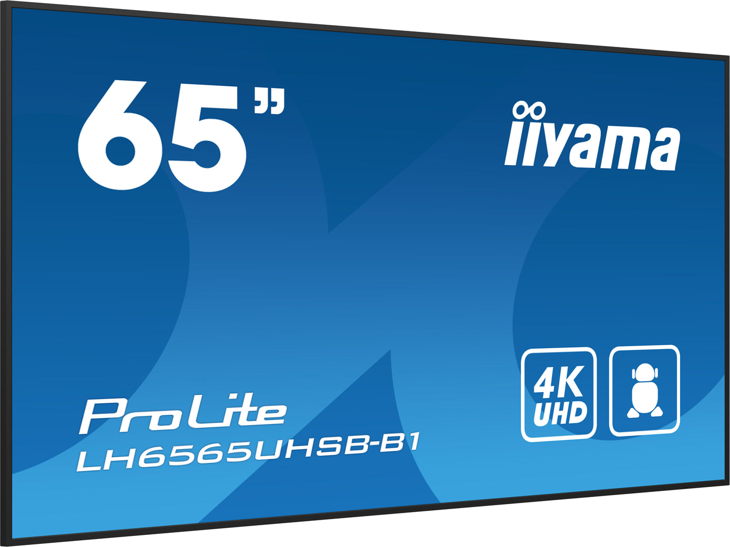 iiyama LH6565UHSB-B1 Signage Display Kiosk design 163.8 cm (64.5") LED Wi-Fi 800 cd/m² 4K Ultra HD Black Built-in processor Android 11 24/7