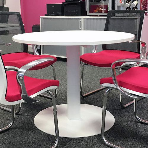 Narbutas COM080-M1E Forum Circular Conference Table With Large Column Base