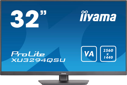 iiyama ProLite XU3294QSU-B1 computer monitor 80 cm (31.5") 2560 x 1440 pixels Wide Quad HD LCD Black