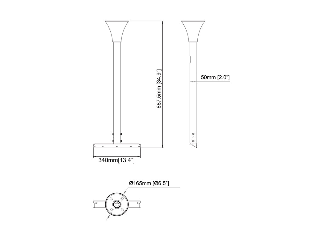 Multibrackets M Pro Series - Floor to ceiling kit Small Black