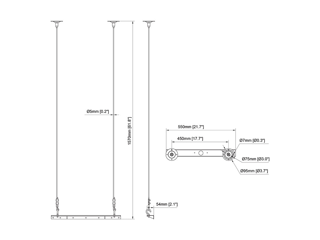 Multibrackets M Pro Series - 1500mm Wire Connecting Plate Medium