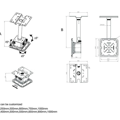 Multibrackets M Projector Mount Pro HD 2350mm 40kg Black