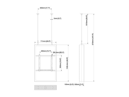 Multibrackets M Pro Series - Enclosure 50" Wire Medium B2B Black