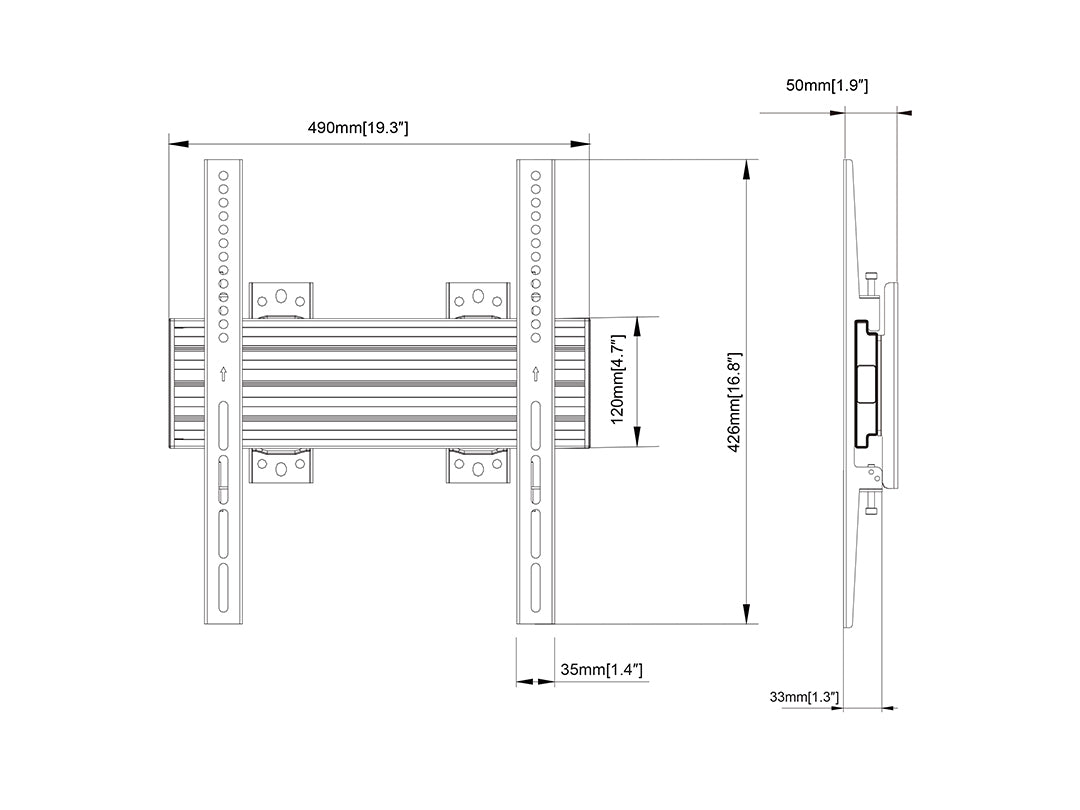 Multibrackets M Wallmount Pro MBW1U 400 Fixed Black