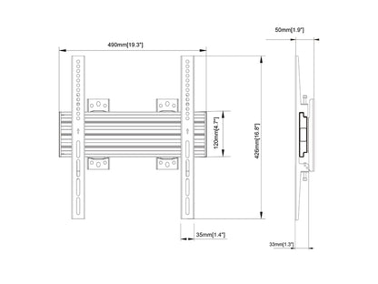 Multibrackets M Wallmount Pro MBW1U 400 Fixed Black