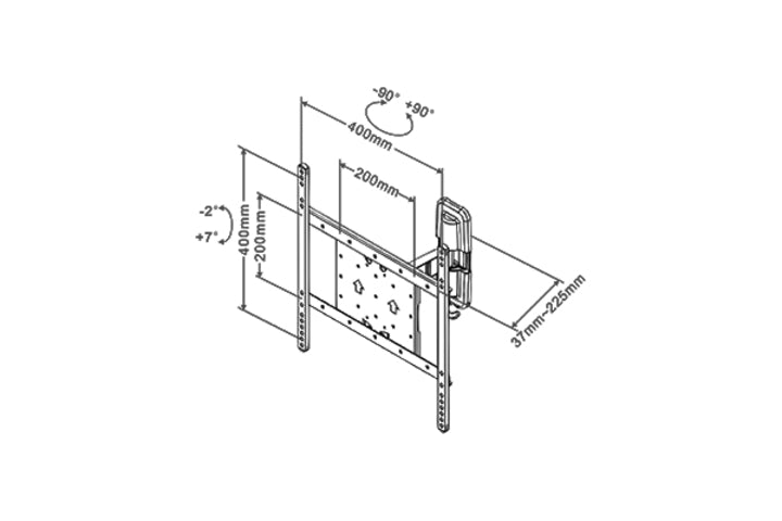 Multibrackets M VESA Flexarm Tilt & Turn II