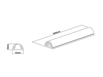 Multibrackets M Universal Cable Cover Black 33mm-W 1600-L