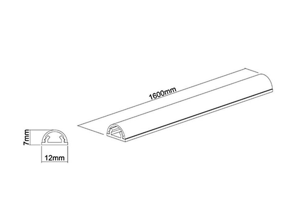 Multibrackets M Universal Cable Cover Aluminium 18mm-W 1100-L