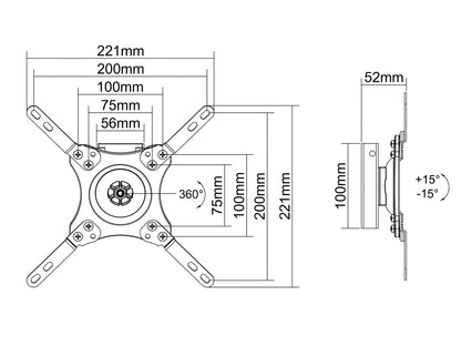 Multibrackets M VESA Wallmount 360 White