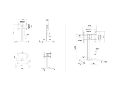 Multibrackets M Public Display Stand 145 HD Single Black