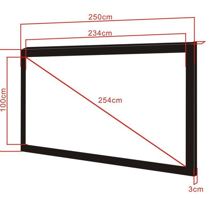 Multibrackets M 2.35:1 Framed Projection Screen 234x100, 100"