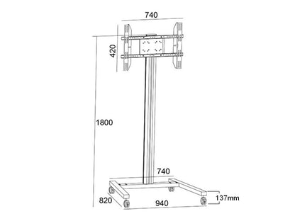 Multibrackets M Display Stand 180 Single Silver