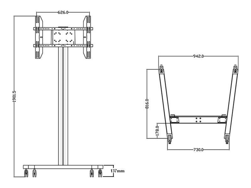 Multibrackets M Display Stand 180 Single Silver