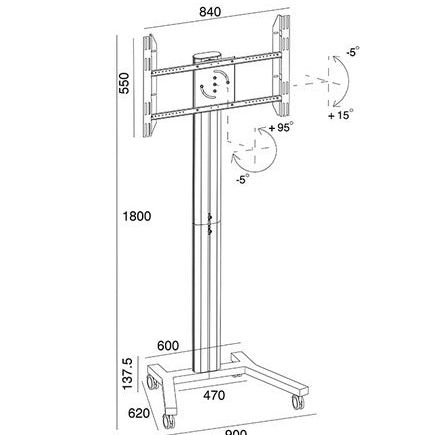 Multibrackets M Public Display Stand 180 Flight Case