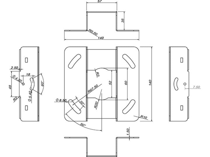 Multibrackets M Universal Projector Ceiling mount 200 with Fine tune