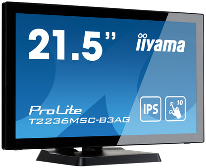 iiyama ProLite computer monitor 54.6 cm (21.5") 1920 x 1080 pixels Full HD LED Touchscreen Table Black