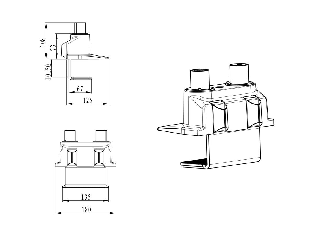 Multibrackets M Duo Deskmount Black