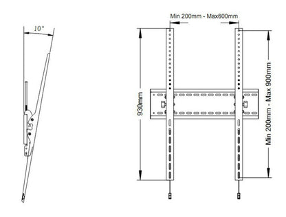 Multibrackets M Universal Tilt Wallmount SD MAX 1200x900