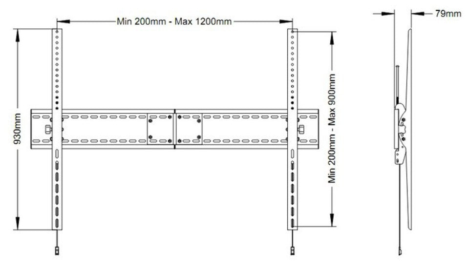 Multibrackets M Universal Tilt Wallmount SD MAX 1200x900