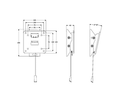 Multibrackets M VESA Wallmount Tilt 75/100