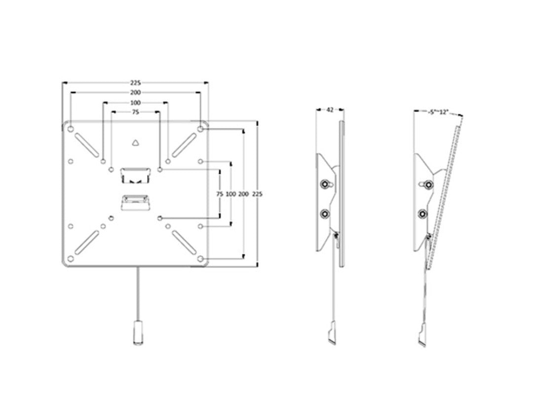 Multibrackets M VESA Wallmount Tilt 75/100/200