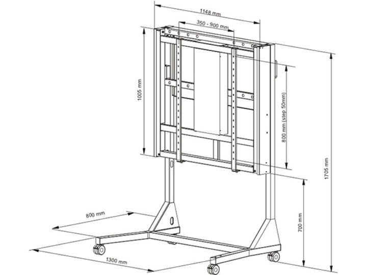 Multibrackets M Motorized Floorstand 80 kg White HD