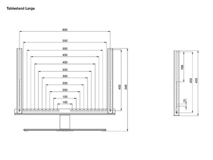 Multibrackets M VESA Extender kit Turn & Motorized Tablestand 600x700