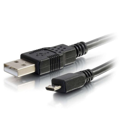 C2G 6.6ft (2m) USB 2.0 A to Micro-B Cable M/M - Black (2m)